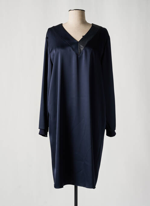 Robe mi-longue coupe fluide manches longues bleu SPORTALM femme