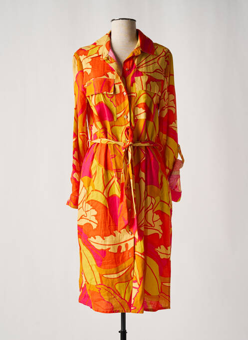 Robe mi-longue orange JOSEPH RIBKOFF pour femme