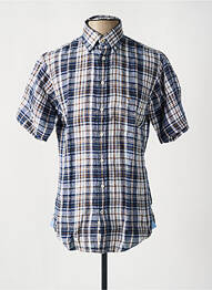 Chemise manches courtes poches bleu FYNCH-HATTON homme