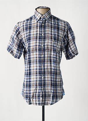 Chemise manches courtes poches bleu FYNCH-HATTON homme