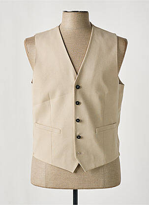 Gilet sans manche tissage chiné beige KARL LAGERFELD homme