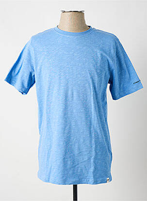 T-shirt broderie manches courtes bleu FYNCH-HATTON homme