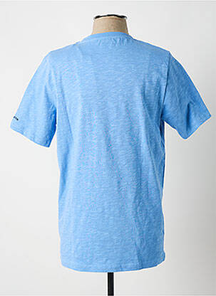 T-shirt tissage chiné manches courtes bleu FYNCH-HATTON homme