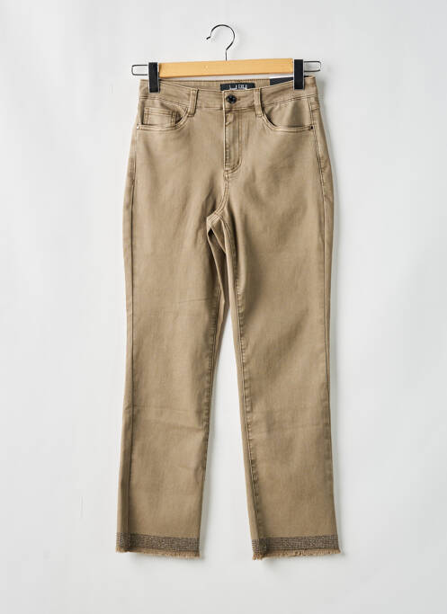 Jeans coupe droite beige JOSEPH RIBKOFF pour femme