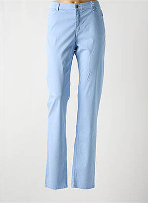 Pantalon slim tissage popeline taille normale bleu EMPORIO ARMANI femme