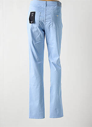 Pantalon slim tissage popeline taille normale bleu EMPORIO ARMANI femme