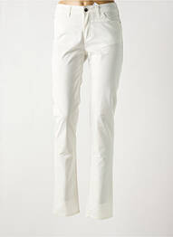 Pantalon slim tissage popeline taille normale blanc EMPORIO ARMANI femme