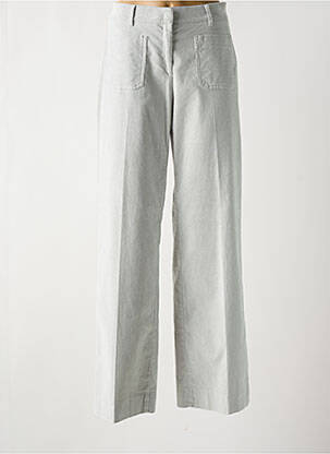 Pantalon large taille à pinces taille haute gris BRAX femme