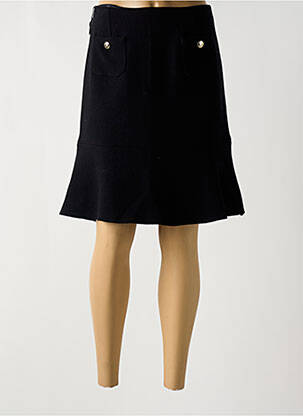 Jupe mi-longue coupe droite évasée sur le bas noir WEILL femme
