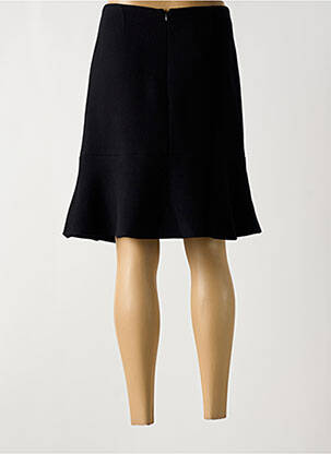 Jupe mi-longue coupe droite évasée sur le bas noir WEILL femme