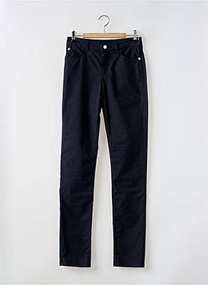 Pantalon slim tissage popeline taille normale bleu EMPORIO ARMANI femme