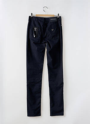 Pantalon slim tissage popeline taille normale bleu EMPORIO ARMANI femme