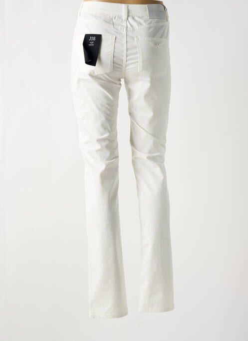 Pantalon slim tissage popeline taille normale blanc EMPORIO ARMANI femme