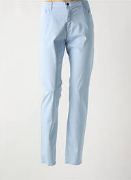 Pantalon slim tissage popeline taille normale bleu EMPORIO ARMANI femme