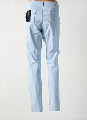 Pantalon slim tissage popeline taille normale bleu EMPORIO ARMANI femme