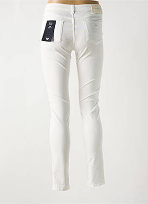 Pantalon slim tissage popeline taille normale blanc EMPORIO ARMANI femme