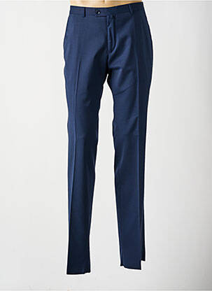 Pantalon slim fermeture zippée sous rabat boutonné bleu NINO LORETTI homme