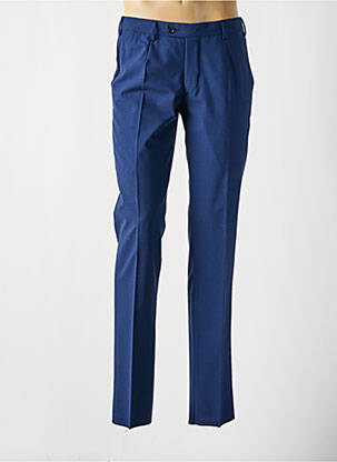 Pantalon slim fermeture zippée sous rabat boutonné bleu NINO LORETTI homme