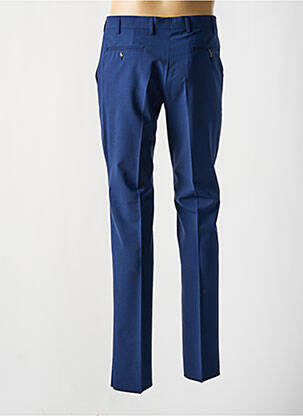 Pantalon slim fermeture zippée sous rabat boutonné bleu NINO LORETTI homme