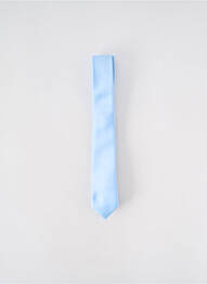 Cravate effet matière satinée bleu TOUCHE FINALE homme