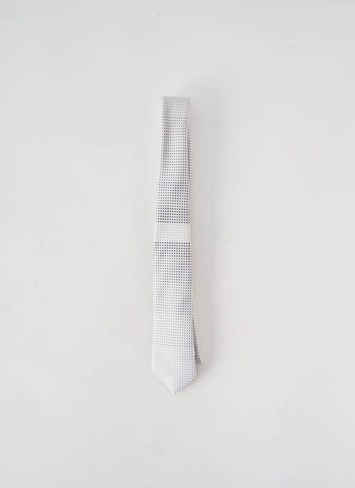 Cravate effet matière satinée gris FABIO MORETTI homme