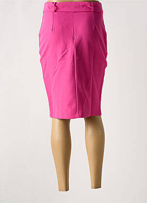 Jupe mi-longue taille à pinces rose MULTIPLES femme