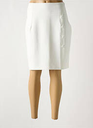Jupe mi-longue taille à pinces blanc MULTIPLES femme