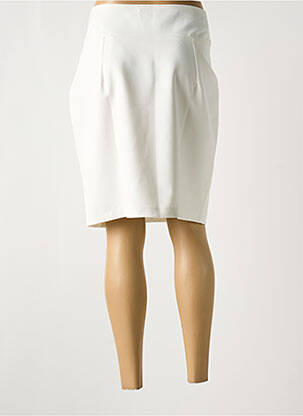 Jupe mi-longue taille à pinces blanc MULTIPLES femme