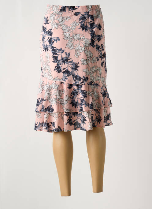 Jupe mi-longue rose MULTIPLES femme