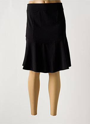 Jupe mi-longue taille normale noir MULTIPLES femme