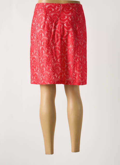 Jupe mi-longue coupe droite rouge MULTIPLES femme