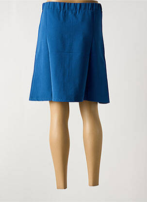 Jupe mi-longue stretch bleu MULTIPLES femme