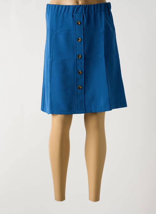 Jupe mi-longue bleu MULTIPLES pour femme