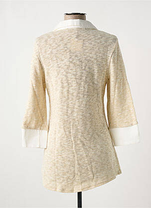 Pull coupe cintrée manches 3/4 beige MULTIPLES femme
