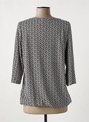 Blouse imprimé fantaisie manches 3/4 noir MULTIPLES femme