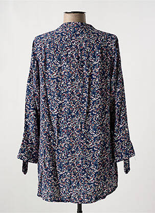 Chemisier imprimé fleurs manches 3/4 bleu MULTIPLES femme