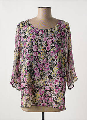 Blouse légère et transparente manches 3/4 violet MULTIPLES femme