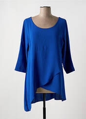 Tunique manches longues bleu MULTIPLES pour femme seconde vue