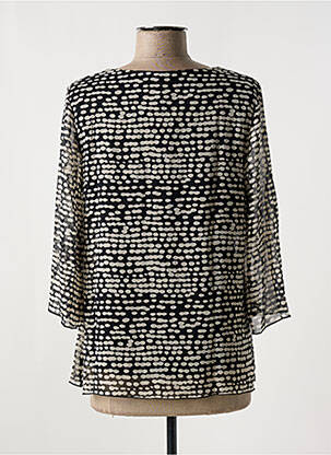 Blouse légère et transparente manches 3/4 noir MULTIPLES femme