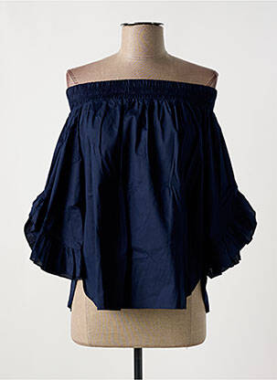 Blouse manches 3/4 manches 3/4 bleu MULTIPLES femme