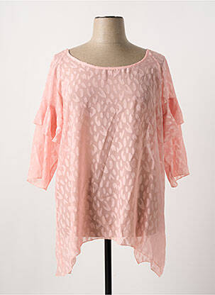 Tunique manches longues légère et transparente rose MULTIPLES femme