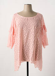 Tunique manches longues rose MULTIPLES pour femme seconde vue