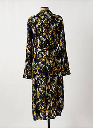 Robe mi-longue coupe fluide manches longues noir VILA femme