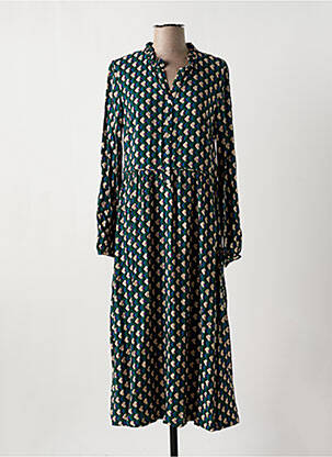 Robe longue manches longues manches longues vert C'EST BEAU LA VIE femme