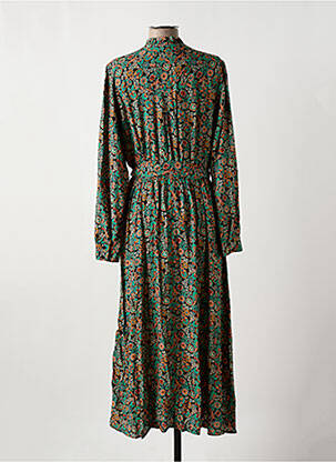 Robe longue manches longues manches longues vert C'EST BEAU LA VIE femme