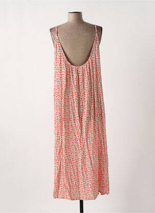 Robe longue imprimé fleurs fines bretelles rouge C'EST BEAU LA VIE femme