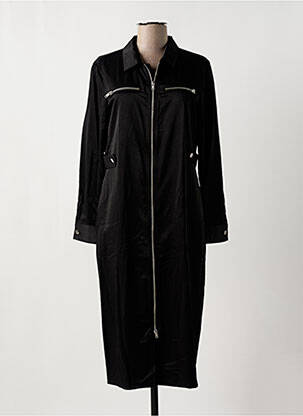 Robe mi-longue manches longues manches longues noir VILA femme