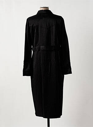 Robe mi-longue manches longues manches longues noir VILA femme