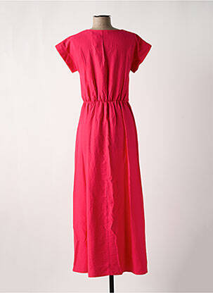 Robe longue manches courtes manches courtes rose C'EST BEAU LA VIE femme