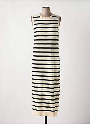 Robe pull resserrée sur le bas sans manche beige ESPRIT femme